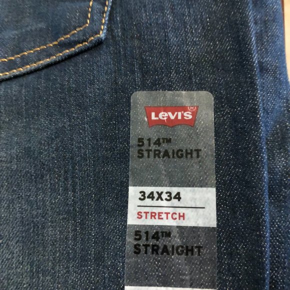 514™ STRAIGHT FIT LEVI'S® MEN'S JEANS 34x34  STRETCH - Picture 3 of 5